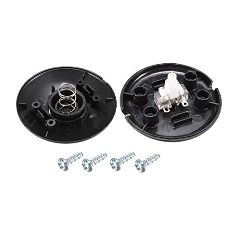 Uxcell Inline Latching Foot Pedal Push Button Switch, 250V 2A /125V 3A Round Lamp Light Foot Control On/Off Footswitch Black #TOP2