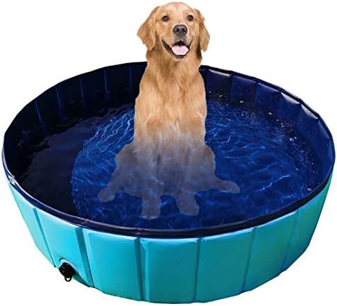 Gravitis Pet Supplies Dog Paddling Pool. Folding Rigid Panel Pet Pool (Extra Large 160x30cm)