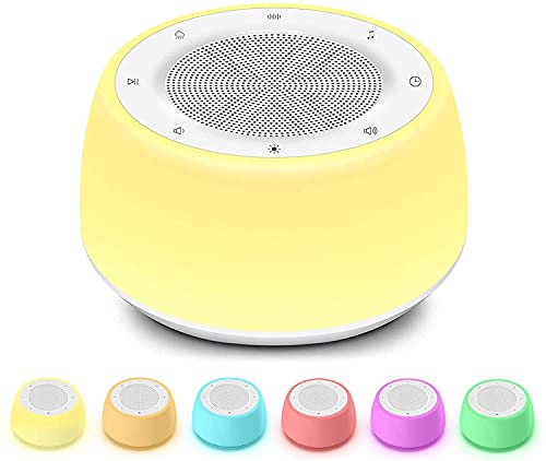 Venussar Machine à Bruit Blanc, Appareil de Sommeil à Bruit Blanc Portable, avec 16 Sons Apaisants, Fonction de Mémoire, Minuterie Réglable, Relaxation, Portable, Voyage Cover
