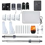 PNI MAB300 Kit di automazione per cancello a battente, 2 motori da 40 W, lunghezza cancello 2 x 2,5 m, 200 kg e relè intelligente PNI SmartHome RG120, app Tuya