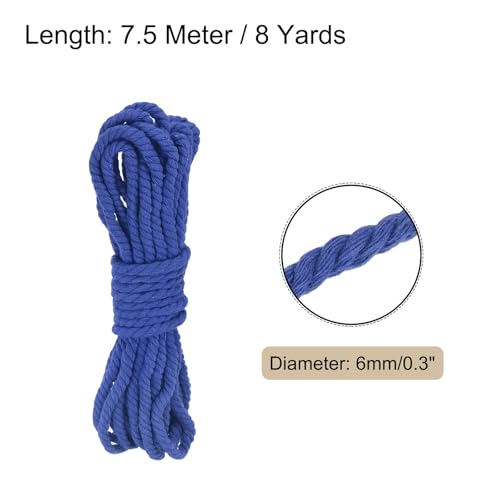 Cuerda de algodón de 3 hebras trenzadas de 0.3 pulgadas para un macramé resistente 3