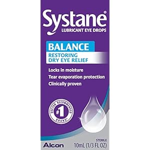 Systane Balance Lubricant Eye Drops, Restorative Formula, 0.33-Ounce (Pack of 2)