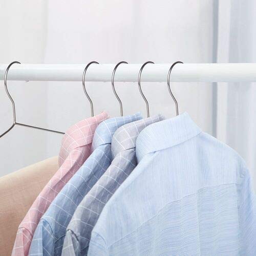 Oika Clothes Hangers 30 Pack Suit Hangers Stainless Steel Strong Metal Hangers 16.5 Inch For Heavy Duty Coat Hangers #TOP6
