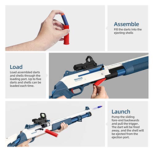 Tovol Zerky Soft Foam Blaster Toy Dart Gun Spring- Air Pump Shotgun Play Set Shell Ejecting With Scope And Bullets For Teens Youth #TOP2