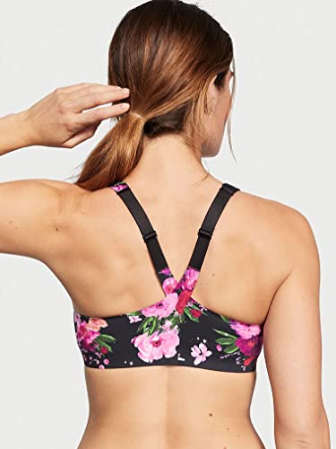 Victoria's Secret Knockout Sports Bra, High Impact, Front Close Zip, Sports Bra With Underwire, Floral (34D) #TOP2