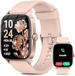 Montres intelligentes pour hommes femmes, avec appel Bluetooth, 1.85" Écran DIY Composez Smartwatch pour Android iPhone. 100+ Modes sportifs, moniteur de rythme cardiaque, AI Tracker de fitness intégré, IP68 imperméable