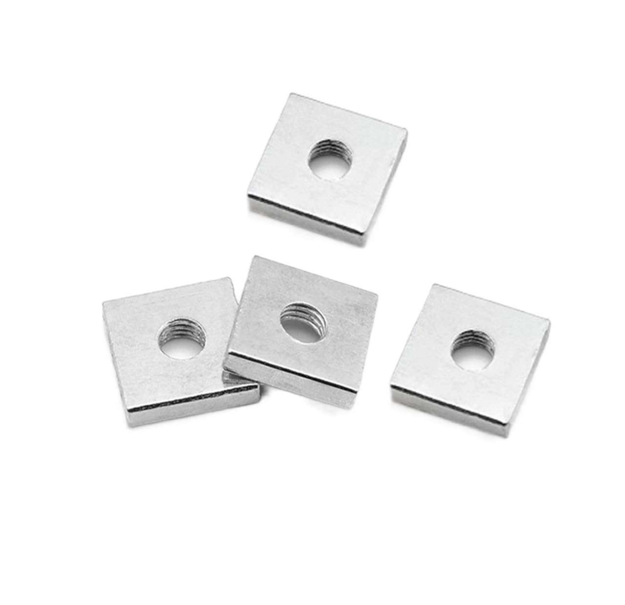 20pcs M5 M6 M8 Square Nut Carbon Steel Color Galvanized Zinc Plated Square Thin Nuts(M8x22x5)