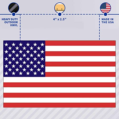 Bandera de Estados Unidos pegatinas de parachoques que no se despegan ni pierden color 2x 6