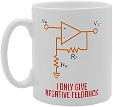 Novelty Ceramic Coffee Mug I Only Give Negative Feedback Funny Physics Illustration Gift For Coffee Lovers Quote Mug For Men & Women Home Decor 11 Oz