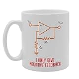 HAESTGIIO Novelty Ceramic Coffee Mug I Only Give Negative Feedback Funny Physics Illustration Gift For Coffee Lovers Quote Mug For Men & Women Home Decor 11 Oz