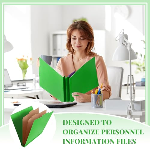 Skyygemm 24 pastas de classificação a granel, 2 divisórias, pasta de arquivo com fixador, 2 pinos, t