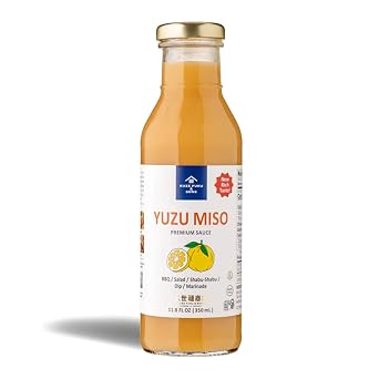 [KUZE FUKU & SONS] Yuzu Miso Premium Sauce, Authentic Savory and Citrus Flavored MultiPurpose Sauce & Salad Dressing 11.8 Fl. Oz/348.96 ml