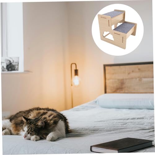Escalier chien bois compact rampe pliable animaux de compagnie