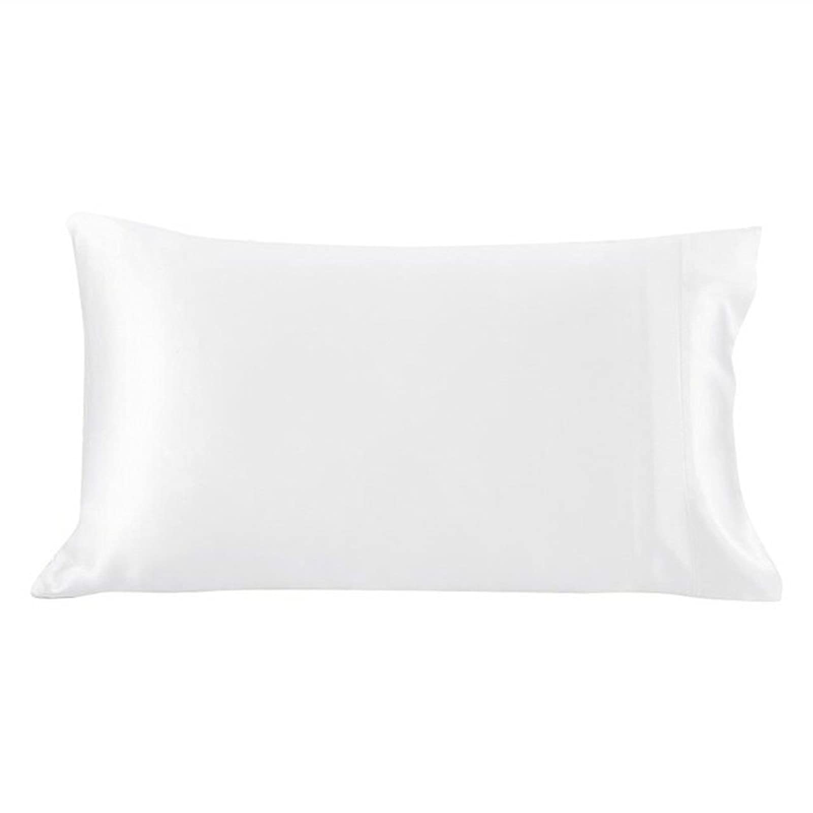 Federe in Raso per Capelli e Pelle, Federa for Letto Naturale for Capelli e Pelle di Lusso 1 Confezione(White,40x80cm)