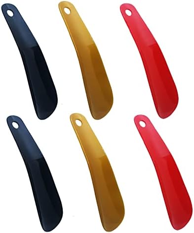 6 Pack Plastic 6.3" Shoe Horn Travel Shoehorns, Plastic Shoehorn, for Men, Women, Kids, Seniors, Pregnancy