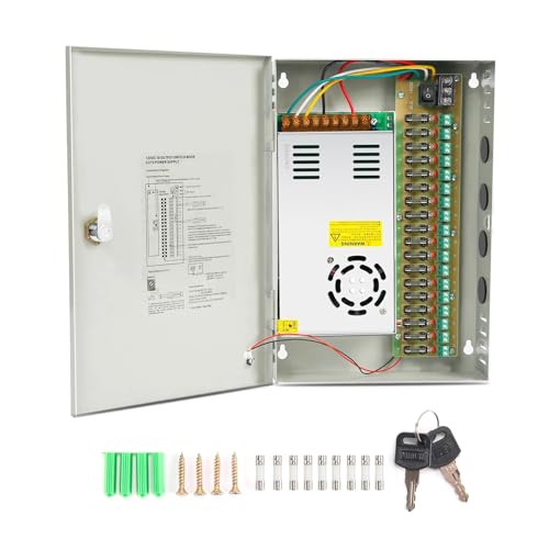 Boîtier d'alimentation CCTV pour sécuriser un grand entrepôt