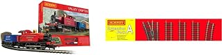 Hornby R1270M Valley Drifter Train Set, Multi Colour & R8221 00 Gauge Track Extension Pack A , Black