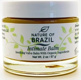 Nature of Brazil Vulva Balm - Intimate Skin Moisturizer for Dryness, Itching & Menopause Relief - Hormone Free, 100% Natural & Organic Ingredients - 2 oz
