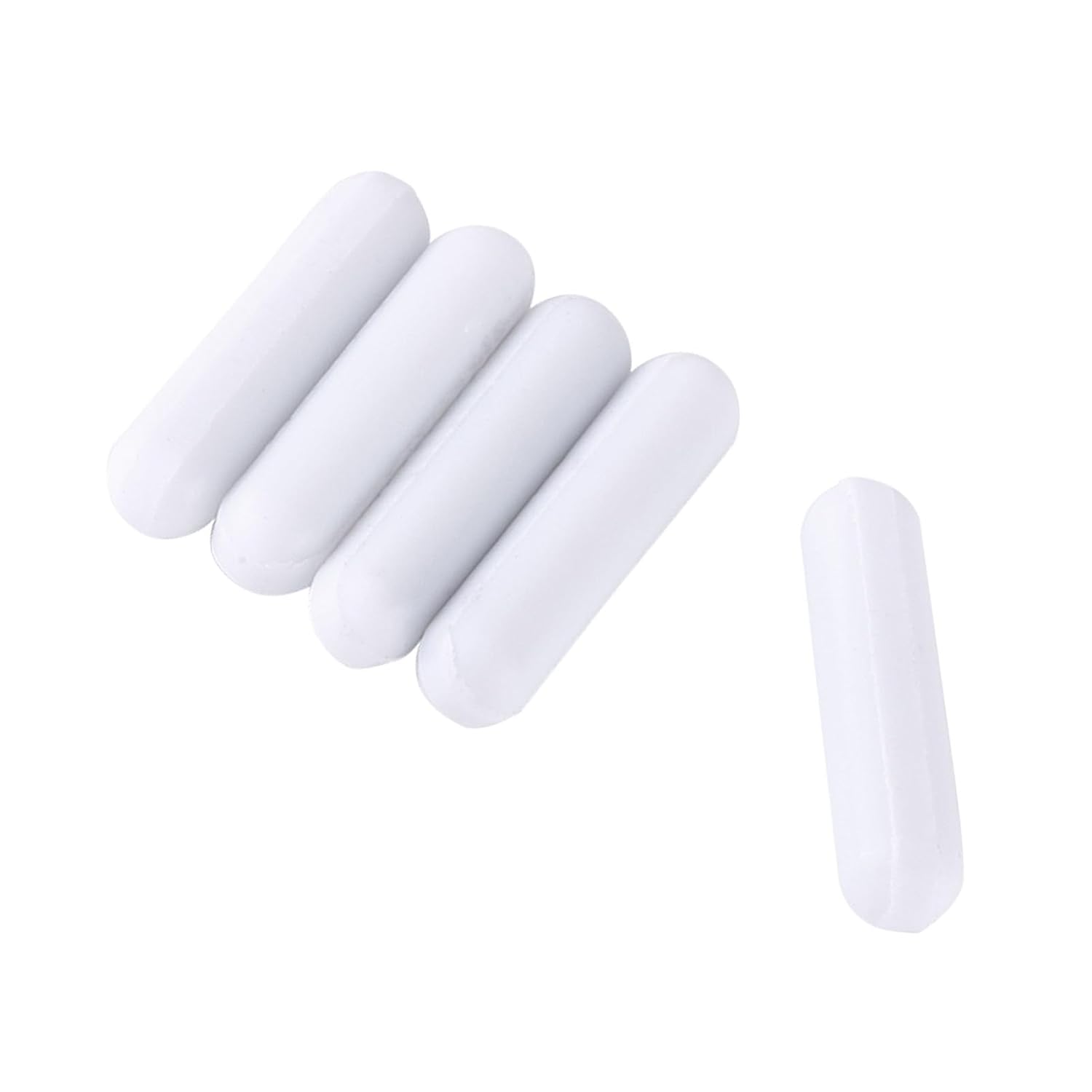 Magnetic Stir Bar PTFE Coated High Temperature Laboratory Stirrer Bars for Chemical Biological Applications White 7x30mm 5 Pack