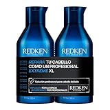 Champú y acondicionador formulado con un complejo de proteínas para reparar y fortalecer el cabello