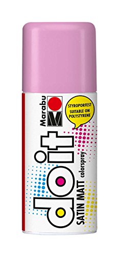 Marabu 21070006227 - Do it Satin Matt pastell rosa, Colorspray auf Acrylbasis, styroporfest, schnell trocknend, sehr gute Deckkraft, wetterfest, für große und kleine Bastelarbeiten, 150 ml Sprühdose