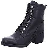bullboxer stiefeletten beige Bullboxer 490M80302 Damen Schnürstiefelette,Stiefeletten,Stiefel,Chukka Boot,Halbstiefel,Schnür-Bootie,gefüttert,Winterstiefel,Frauen,Schwarz(Schwarz)