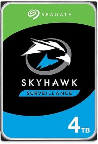 Seagate SkyHawk, 4 TB, Dahili Sabit Disk, 3,5" SATA 6 Gb/s, 256 MB Önbellek, DVR NVR Gözetleme Sistemi için, Video Depolama için, 3 yil Dahili Rescue Services (ST4000VX016) - Görsel 1