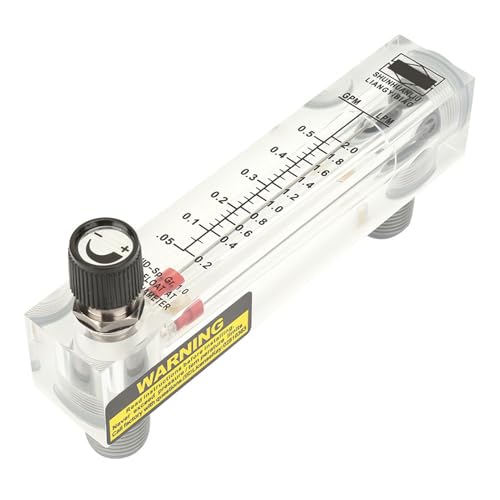 Débitmètre lzm-15t acrylique transparent pour mesure liquide 0,1-0,5 GPM
