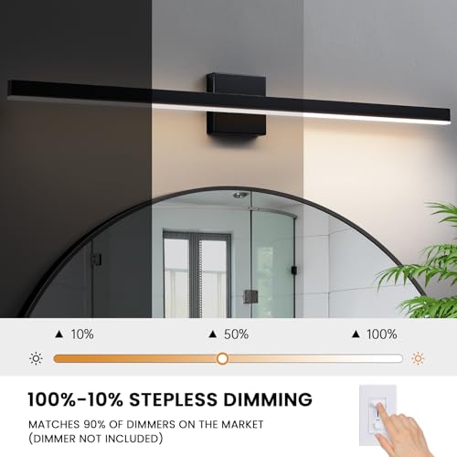 KAISITE Black Vanity Light for Bathroom Above Mirror 39 inch LED 5CCT Bathroom Lighting Fixtures Dimmable Modern Bath Wall Light Fixture Over Mirror by KAISITE - Image 7