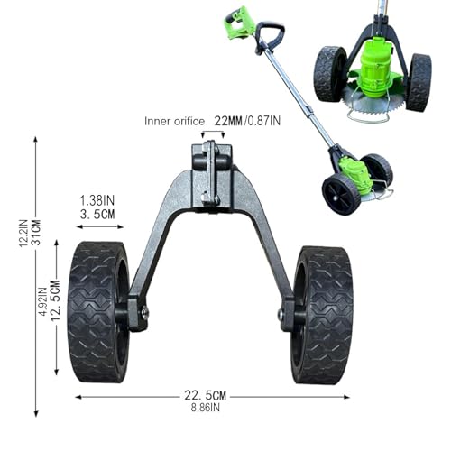 Roues wacker de désherbage réglables pour coupe-bordure et jardinage - 6