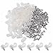 Hicarer 50 Pack R-Type Cable Clip Wire Clamp, Nylon Screw Mounting Cord Fastener Clips with 50 Pack Screws for Wire Management (1/2 Inch)