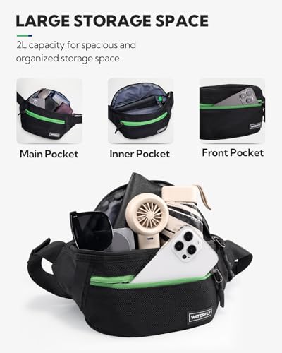 image for WATERFLY Fanny Pack Crossbody Bag: Waist Packs for Women Men Water Res