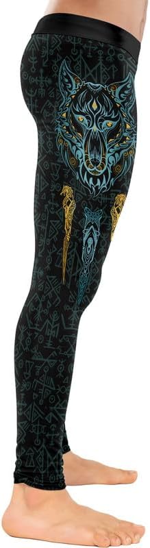 Viking Men's Compression Spats BJJ Men Tights for Working Out Training MMA Jiu Jitsu Grappling