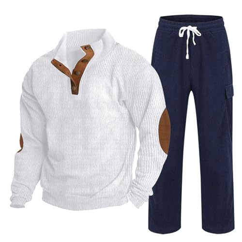 Ensemble en velours côtelé pour homme tenue de détente hivernale chic
