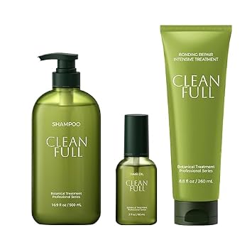 Complete Hair Care Bundle Gentle Hydrating Shampoo, Bond Repair Conditioner & Botanical Hair Oil - Sulfate & Silicone Free Set for Dry, Damaged & Color Treated Hair, Vegan