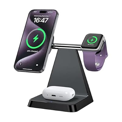 Magnetic 3-in-1 Wireless Charging Station for iPhone 12-17
