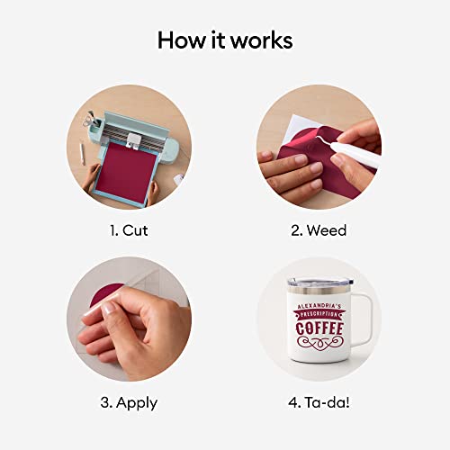 Image of Cricut Premium Vinyl - Permanent, 12aa‚¬A x 48aa‚¬A Adhesive Decal Roll - Dark Red