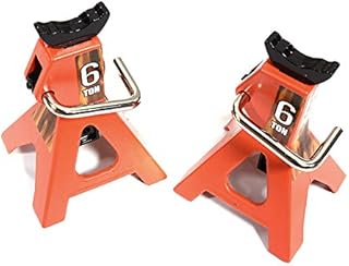 Integy RC Model C30079ORANGE Realistic Model 6 Ton Jack Stands (2) for 1/10, 1/8 Scale & Rock Crawler