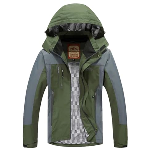 Giacche Sportive Uomo Casual Maschile Cappotti Con Cappuccio Maschile Giacca Traspirante Tattica Maschile, Army Gn, S