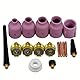 RIVERWELD WIG LG Durchmesser Gas Linsenkolben körper KIT Passen WIG Schweißbrenner SR WP 9 20 25, 17Stück
