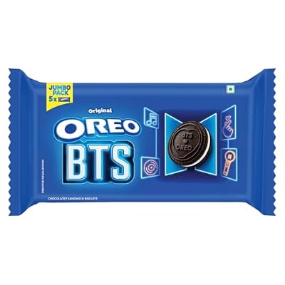 Cadbury Oreo Vanilla Flavour Creme Sandwich Biscuit Jumbo Pack, 459.25 g