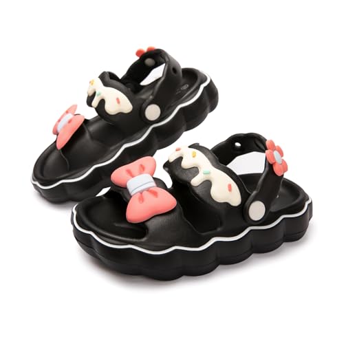 Luffymomo Little Kids Boys Girls Eva Sandals Lightweight Summer Sandal Double Back Stap with Flower and Bow4