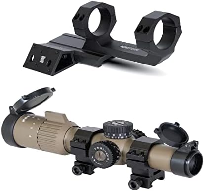 Monstrum G2 1-6x24 FFP Rifle Scope | Flat Dark Earth | Monstrum Scope Mount with Offset 45 Degree Venom/Viper/Fastfire/Docter Standard Red Dot Mount | Bundle