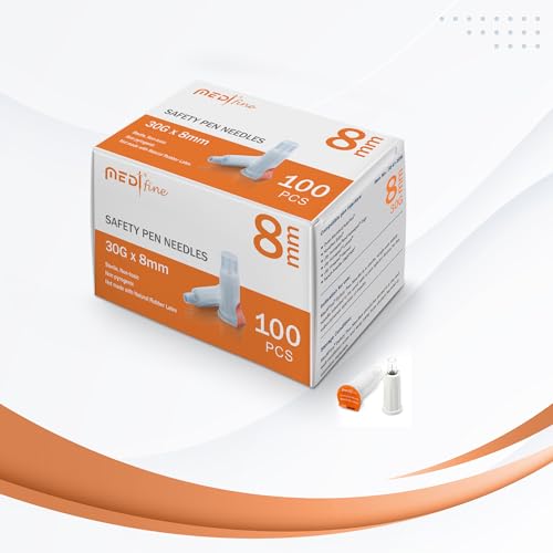 image for Medt - Fine Safety Pen Needles (30G 8mm) - Diabetic Needles for Insuli