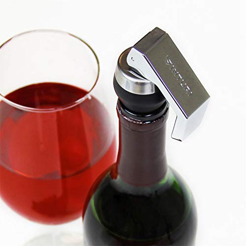 Vinturi Reusable Air Tight Silicone Wine Stopper, Silver #TOP1