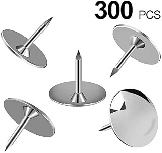 MROCO Push Pins Thumb Tacks, Steel Thumbtacks Sliver Thumb Tack flat Head Push