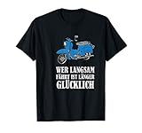 Wer langsam fährt Schwalbe KR51 Schwalbenfahrer Simson T-Shirt