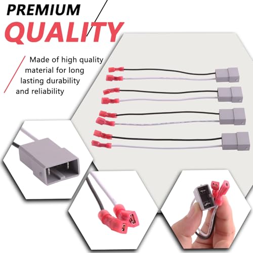 Speaker Mounting Adapter with Wiring Harness Compatible with Honda Civic Accord CRV 6.5’’ - 6.75’’ Car Door Speaker Spacers Adapter 2 Pairs by HNeekyr - Image 4