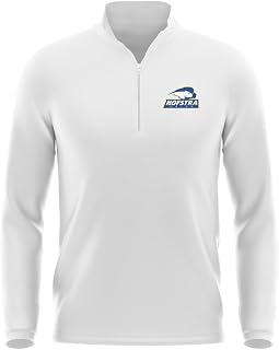 Official NCAA Collegiate Men's Active Sport Quarter Zip Pullover Left Chest Logo White Collection