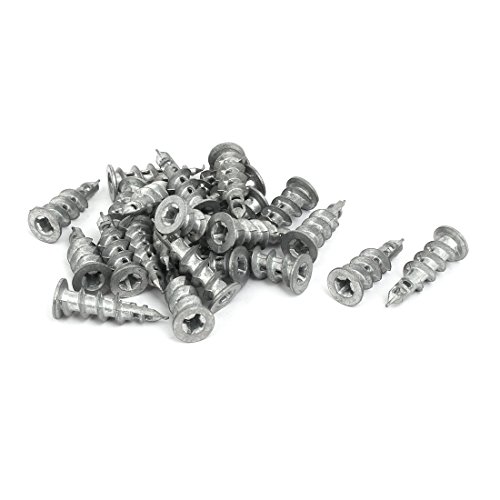 Aexit 14mmx38mm Zinc Alloy Pointed Tip Hollow-Wall Self-Drilling Drywall Anchor 25pcs (065175e8b279c40f015e6973660b91eb)